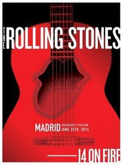 Edition:  xx/500  Type: Limited edition lithograph   Size: 17" x 23"  Location: Madrid, Spain   Venue: Bernabeu Stadium   Notes:  1st edition, official poster hand numbered and embossed.  Official poster, Europe 14 On Fire Tour original from the show!