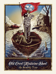 Title: 2014 - Old Crow Medicine Show Poster artist: Zeb Love Edition: xx/20 Type: Screen Print Size: 18" x 24" Location: Various Venue: Various Notes: Unsigned, hand numbered.  Check out our other listings for more hard-to-find and out-of-print posters.