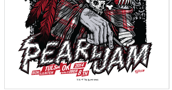 Pearl Jam – Tulsa OK -Ames Brothers 2014 S/N's xx/130