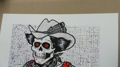 Title:  Pearl Jam Calgary - 2013 (Bonez Limited Edition)  Artist:  Ames Bros  Edition: Poster is printed in a Bonez Limited Edition of 25. Signed and numbered by the artist.  Type:  Screen Print  Size: 20" x 26"  Location:  Calgary, Australia