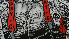 Title:  Pearl Jam Calgary - 2013 (Bonez Limited Edition)  Artist:  Ames Bros  Edition: Poster is printed in a Bonez Limited Edition of 25. Signed and numbered by the artist.  Type:  Screen Print  Size: 20" x 26"  Location:  Calgary, Australia