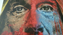 Title:  Iggy Pop  Artist:  Orticanoodles  Edition:  xx/15  Type: Screen print poster  Size: 19.5" x 27.5"  Notes:  Released in 2013 in limited run of 15 prints, signed and numbered by the artist.  The upper left-hand and lower left-hand corners of the print were damaged in shipping and creased (detailed in photographs).