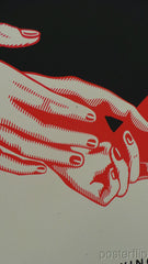 Title: Interpolation  Artist: Shepard Fairey  Edition: xxx/550  Type: Screen print  Size: 18" x 24"  Notes:  Released by Mondo in 2014 in a limited edition of 110, hand-numbered.  Print is stored flat in very good condition. Following purchase, prints are rolled in archival paper and shipped with bubble wrap in sturdy cardboard tubes.  Check out our other listings for more hard-to-find and out-of-print posters.