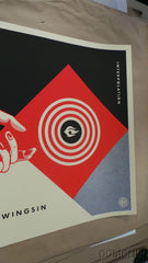 Title: Interpolation  Artist: Shepard Fairey  Edition: xxx/550  Type: Screen print  Size: 18" x 24"  Notes:  Released by Mondo in 2014 in a limited edition of 110, hand-numbered.  Print is stored flat in very good condition. Following purchase, prints are rolled in archival paper and shipped with bubble wrap in sturdy cardboard tubes.  Check out our other listings for more hard-to-find and out-of-print posters.