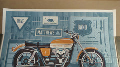 Dave Matthews Band - Berkeley CA 2014.  4-color print commemorating 8/22/2014 show by DKNG.