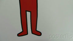 Title: "You Haring a Laugh? (Red Edition)" Poster artist: Lewis Bannister Edition: 6 Type: Screen Print Size:  23.4" x 16.5" Notes: Released by Copymenot in 2014. Signed and numbered by the artist.  Print has small dings in upper left hand corner resulting from original shipping (details in photographs).  Print is stored flat in very good condition. Following purchase, prints are rolled in archival paper and shipped with bubble wrap in sturdy cardboard tubes.