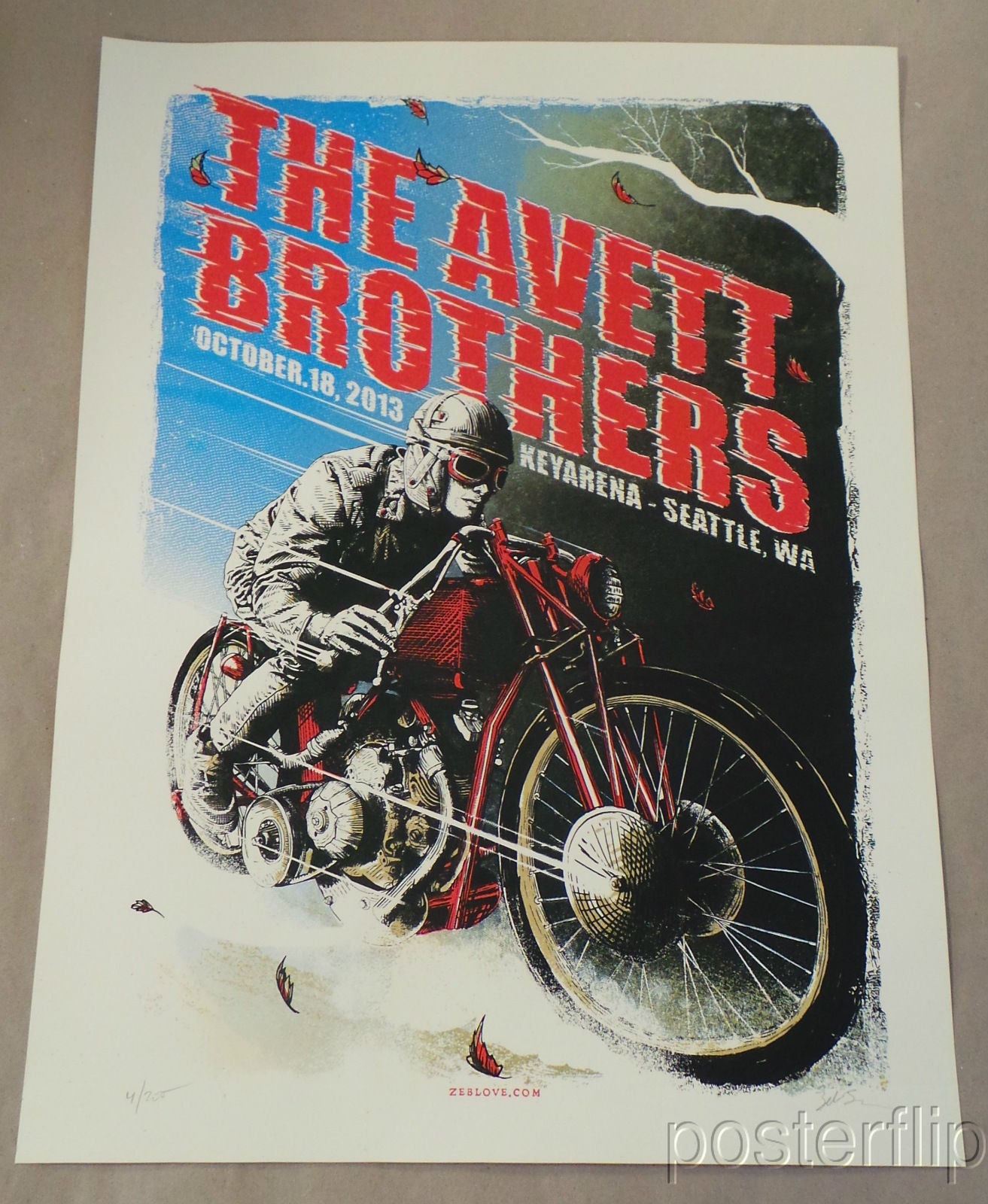 "The Avett Brothers (Seattle 2013)" by Zeb Love.  Created for the band's 10/18/13 show at the KeyArena in Seattle, WA.