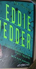 Title:  Eddie Vedder, Sydney, Australia 2-11-14  Artist:  Munk One  Edition:  xx/100, signed and numbered.  Type: Screen print poster  Size: 24" x 18"