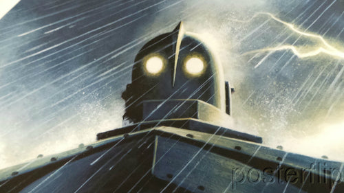 Mondo Iron Giant Rain Limited Screenprint Poster xx/170 Jason Edmiston Numbered