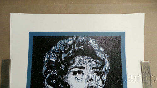 K Guy - LINDA EVANGELISTA - Fuji Blue Pop Edition - S/N'd 1/1 Screen Print - 2014