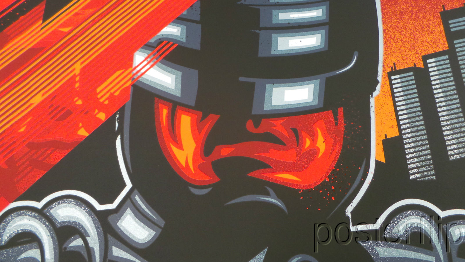 Title:  "Robocop"  Artist:  James White  Edition:  xx/165  Type:  Screen print poster  Size: 36" x 24"  Notes:  Released by Skuzzles in 2015, hand numbered.  Print is stored flat in very good condition. Following purchase, prints are rolled in archival paper and shipped with bubble wrap in sturdy cardboard tubes.  Check out our other listings for more hard-to-find and out-of-print posters.