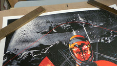 Title:  Ender's Game  Artist:  Martin Ansin for Mondo  Edition:  xx/340  Type:  Screen print poster  Size:  24" x 36"  Notes:  Inspired by the 2013 film Ender's Game, Limited poster in edition of 340.  All prints are stored flat. In house and ready to ship!  Following purchase, all prints are rolled in archival paper and shipped in a sturdy cardboard tube which is bubble wrapped on the inside for each end.