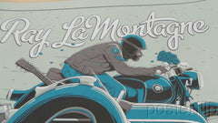 Title:  Ray LaMontagne (Indianapolis)  Artist: Charles Crisler  Edition: Released by 27 Design Co. in limited edition of 200 prints, signed and numbered by the artist.  Type: Screen Print  Size: 24" x 18"  Notes: Print is stored flat in very good condition. Following purchase, prints are rolled in archival paper and shipped with bubble wrap in sturdy cardboard tubes.  Check out our other listings for more hard-to-find and out-of-print posters.