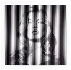 "Fame Moss" screen print full set of 4 in Black on Grey, Blue on Blue, Red on Red, and Cyan on Magenta.  Released by Mr. Brainwash in 2015 in limited edition of 65.Prints measure 34.5in x 35in.  Each print signed and numbered with thumb print on back.