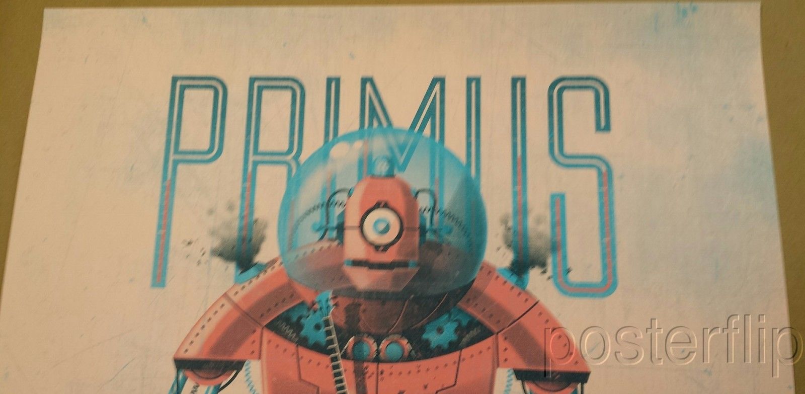 Title: Primus - Birmingham, AL 2014 (Variant)  Artist: DKNG  Edition:  xx/50  Type: Screen print poster  Size: 18" x 24"  Venue: Iron City  Location: Birmingham, AL  Notes:  Print is stored flat in very good condition.  Limited edition Screen Print Poster of 50, Signed and Numbered by artist.