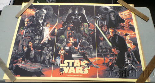 Star Wars Trilogy Gabz Screenprint Poster Timed Edition xx/3900 Numbered