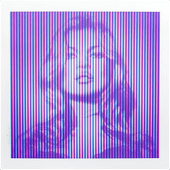 "Fame Moss" screen print full set of 4 in Black on Grey, Blue on Blue, Red on Red, and Cyan on Magenta.  Released by Mr. Brainwash in 2015 in limited edition of 65.Prints measure 34.5in x 35in.  Each print signed and numbered with thumb print on back.