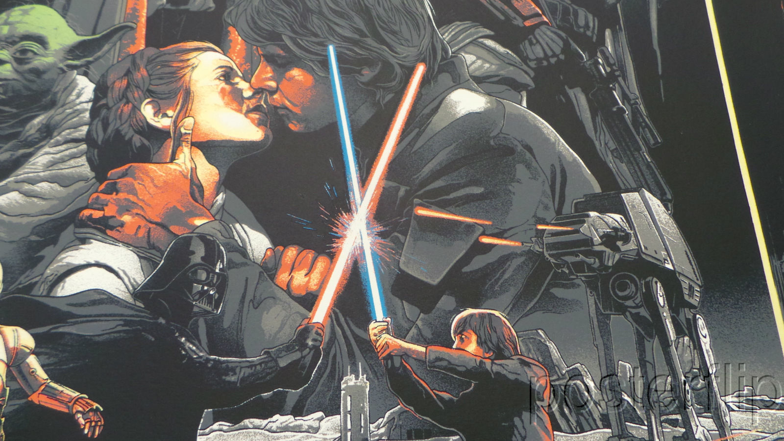 Star Wars Trilogy Gabz Screenprint Poster Timed Edition xx/3900 Numbered