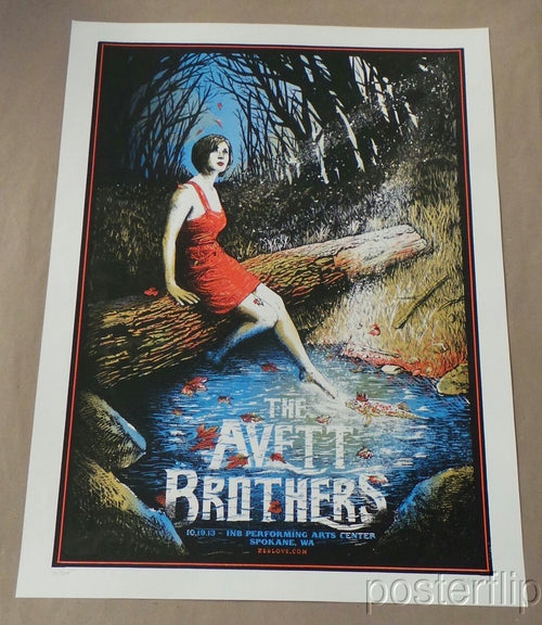 The Avett Brothers Spokane WA 2013 Screenprint Poster xx/200 Zeb Love S/N'd