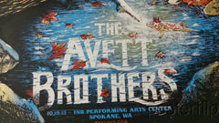 The Avett Brothers Spokane WA 2013 Screenprint Poster xx/200 Zeb Love S/N'd