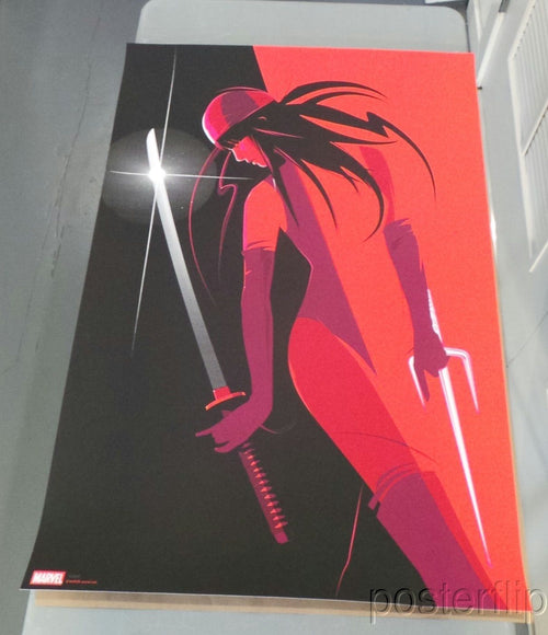 Title:  Elektra  Poster artist: Craig Drake  Edition:  xx/275  Type:  Screen print  Size:  24" x 36"  Notes:  Released by Mondo in 2014.  Print is stored flat in very good condition.  Following purchase, prints are rolled in archival paper and shipped with bubble wrap in sturdy cardboard tubes.  Check out our other listings for more hard-to-find and out-of-print posters.