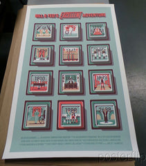 "Bill & Ted's Excellent Adventure" by DKNG.  Released by Mondo in 2014 in a limited quantity of 225 prints. Print measures 24x36 inches.  Print is stored flat in very good condition.  Please check out our other listings for more hard-to-find and out-of-print posters.