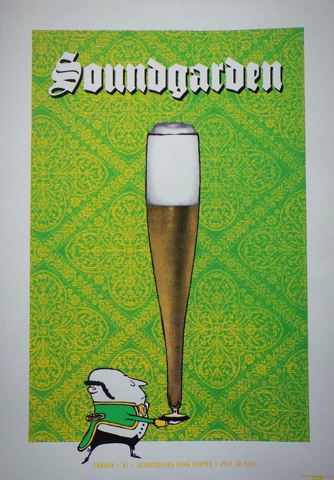 Soundgarden Camden NJ Screenprint Poster 2014 Ames Bros xx/100 S/N'd