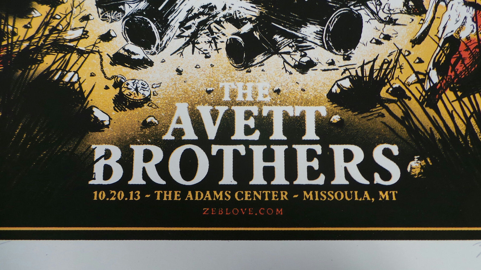 The Avett Brothers Missoula Screen Print Poster Zeb Love