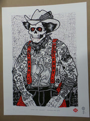 Title:  Pearl Jam Calgary - 2013 (Bonez Limited Edition)  Artist:  Ames Bros  Edition: Poster is printed in a Bonez Limited Edition of 25. Signed and numbered by the artist.  Type:  Screen Print  Size: 20" x 26"  Location:  Calgary, Australia