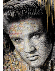 Title:  Tribute to Elvis Presley - King Of Rock (GOLD EDITION 2017)  Artist:  Mr. Brainwash  Edition:  Signed and numbered in a limited edition of only 50 total.  Type:  Screen print  Size:  38" x 50"