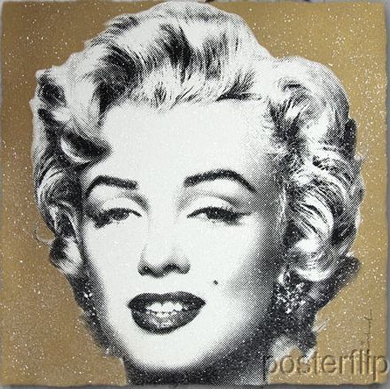 Mr. Brainwash - Diamond Girl Gold Background Edition ##/90 S/Ned Screenprint Poste