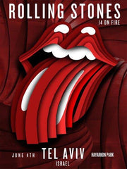 ROLLING STONES 2014 OFFICIAL POSTER TEL AVIV, ISRAEL