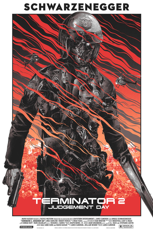 Terminator 2: Judgment Day Screenprinted Poster Paper Variant Edition by Gabz -