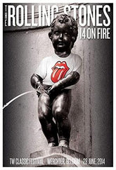 Title: Rolling Stones   Edition:  xx/500  Type: Lithograph   Size: 17" x 23"  Location: Werther   Venue: TW Classic Festival   Notes:  1st edition, official poster hand numbered and embossed  Official poster, Europe 14 On Fire Tour original from the show!